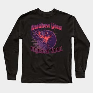 Awaken Your Mythical Soul Purple Phoenix Long Sleeve T-Shirt